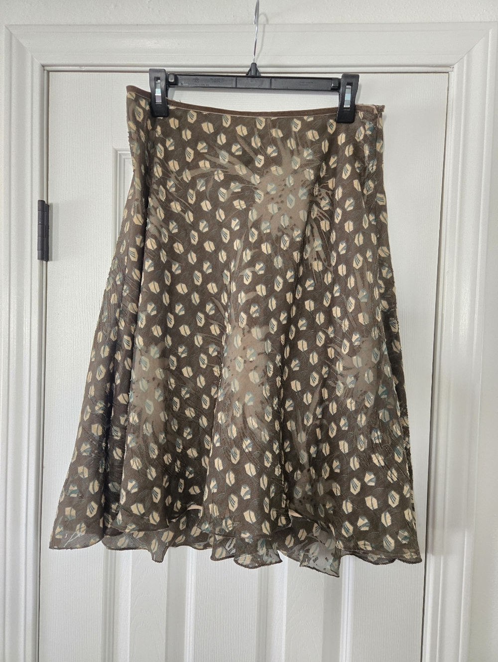 Studio M, Green A Line Linen Blend Skirt